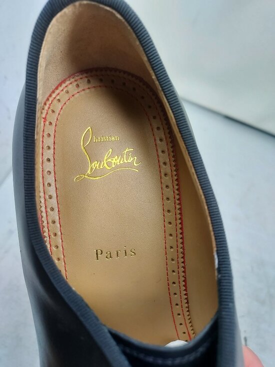 Christian Louboutin Black Chambeliss Leather Oxford Shoe